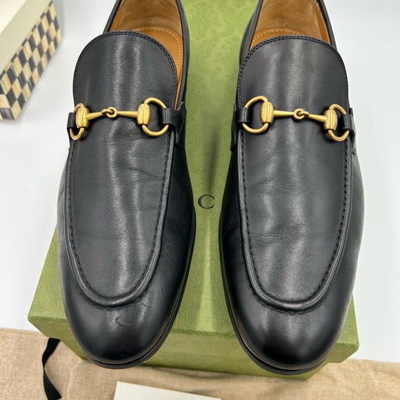 Men's Gucci jordaan horse bit leather loafers size 9 fits 10 US made in Italy - Picture 1 of 12